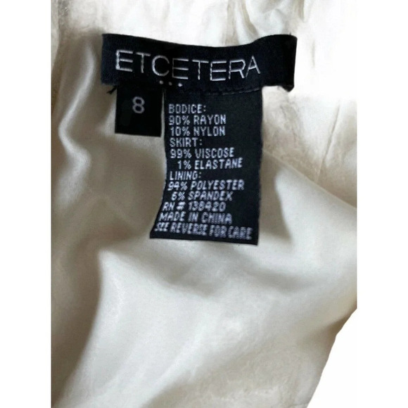 Etcetera White Halter Dress Size 8 NWT - Picture 3 of 11